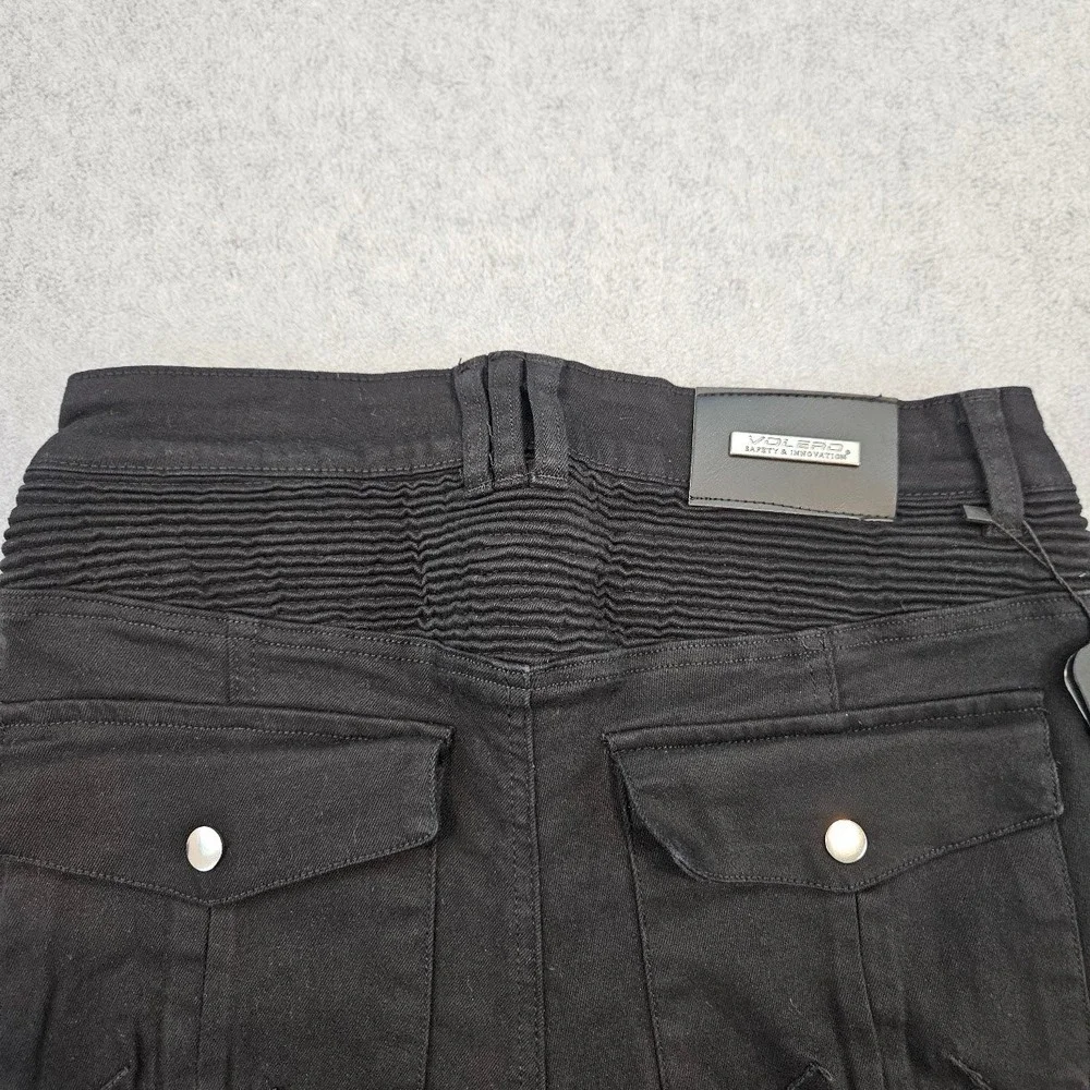 Volero Safety & Innovation Mens Black Motorcycle Riding Cargo Jeans Size S M NWT